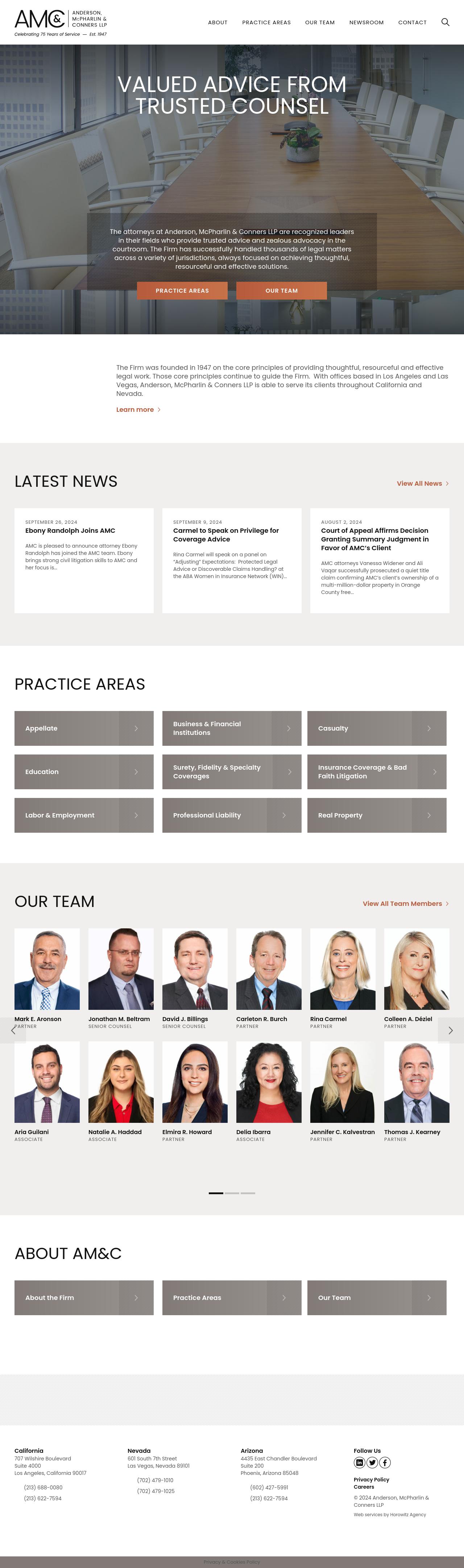 Anderson, McPharlin & Conners LLP - Ontario CA Lawyers