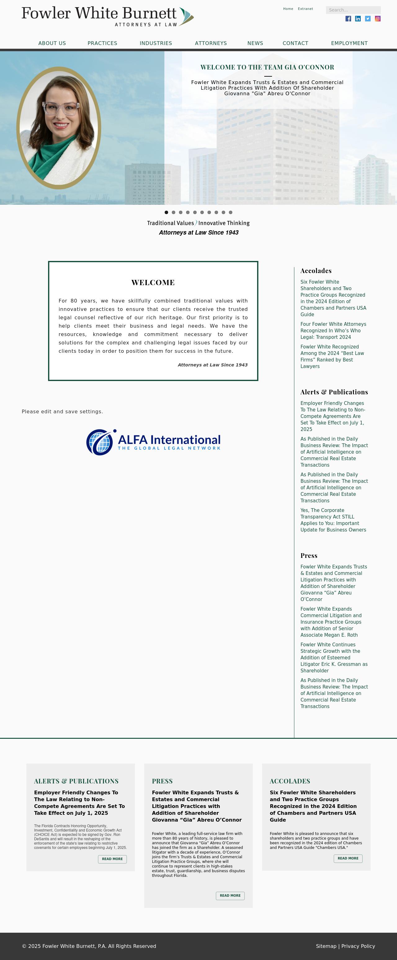 Fowler White Burnett P.A. - West Palm Beach FL Lawyers