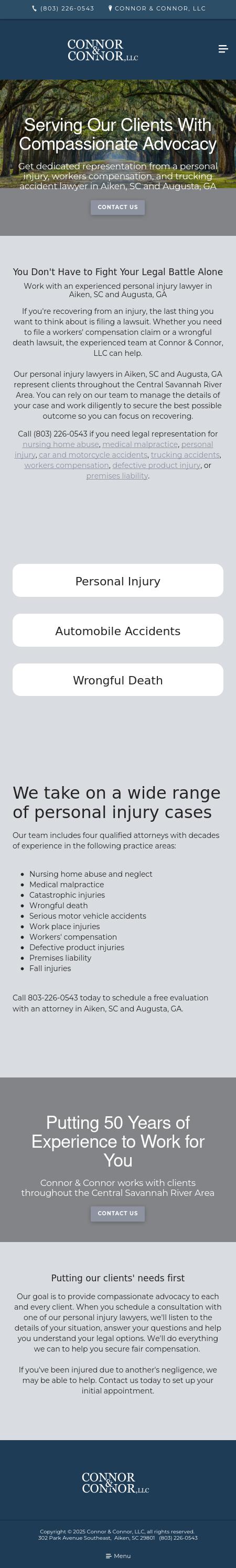 Connor & Connor, LLC - Aiken SC Lawyers