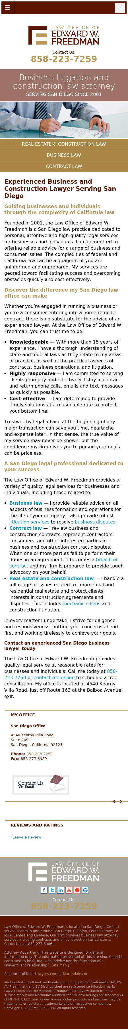 Edward Freedman - La Jolla CA Lawyers