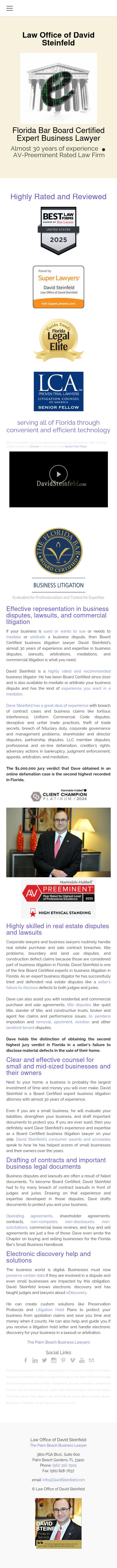 Law Office of David Steinfeld, P.L. - Palm Beach Gardens FL Lawyers