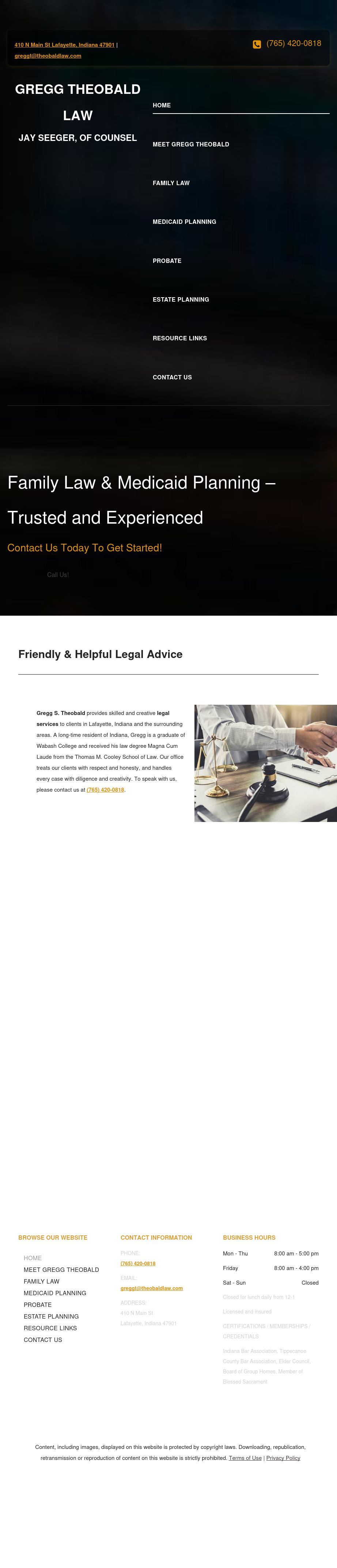 Gregg S.Theobald Law Office - Lafayette IN Lawyers