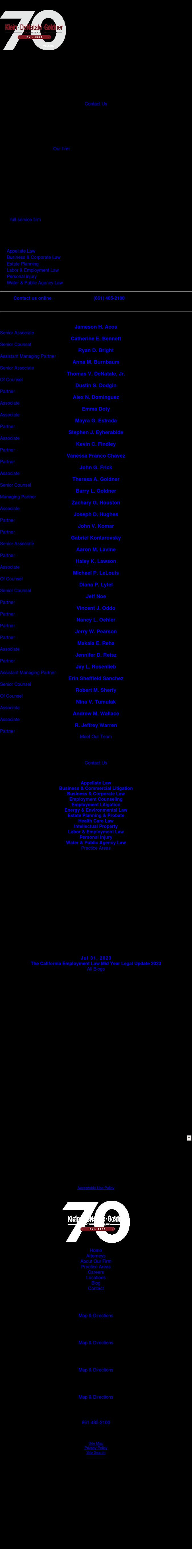 Klein, DeNatale, Goldner, Cooper, Rosenlieb & Kimball, LLP - Fresno CA Lawyers
