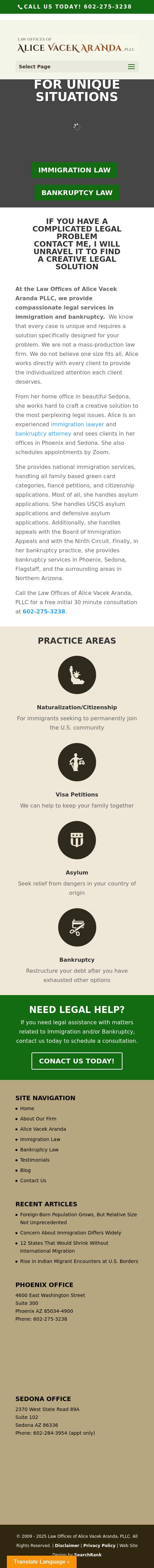 Law Offices of Alice Vacek Aranda, PLLC - Phoenix AZ Lawyers