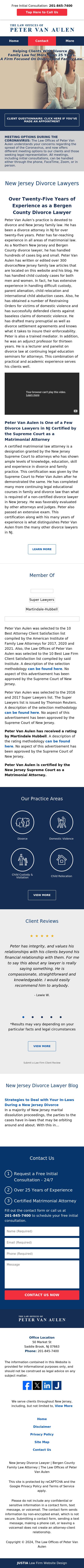 Law Offices Of Peter Van Aulen - Saddle Brook NJ Lawyers