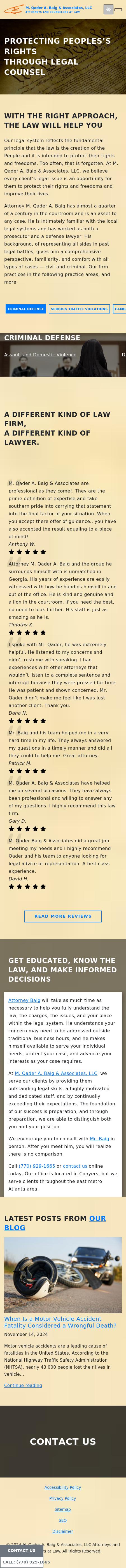 M. Qader A. Baig & Associates, LLC - Conyers GA Lawyers