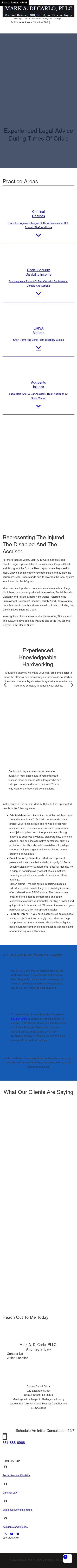 Mark A. Di Carlo, PLLC Attorney at Law - Corpus Christi TX Lawyers