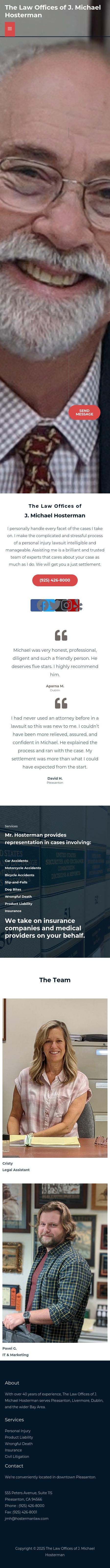 The Law Offices of J. Michael Hosterman - Pleasanton CA Lawyers