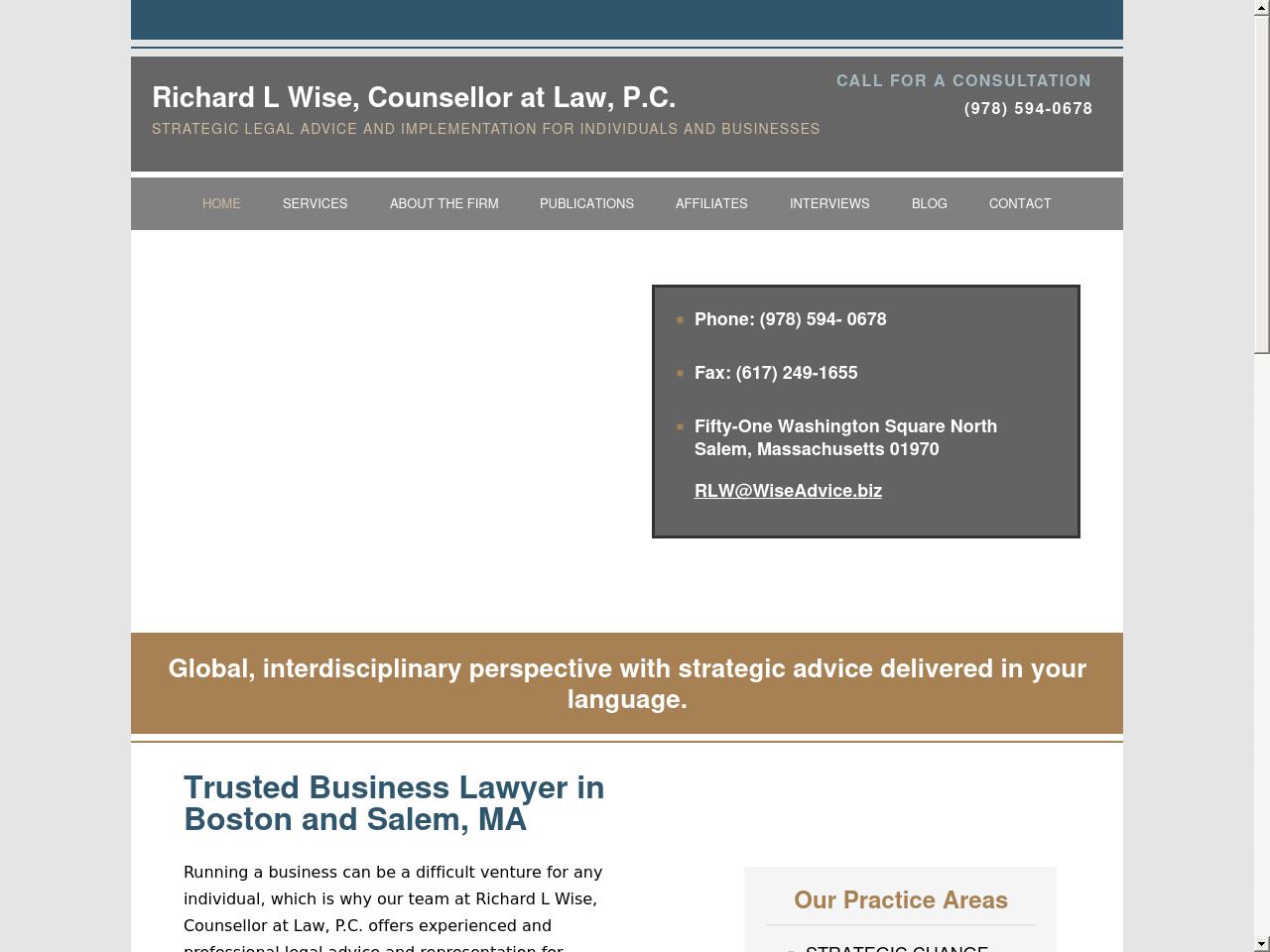 Richard L. Wise - Salem MA Lawyers