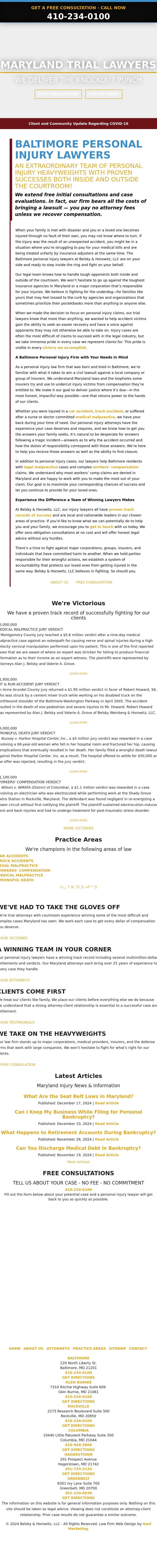 Belsky, Weinberg & Horowitz, LLC - Glen Burnie MD Lawyers