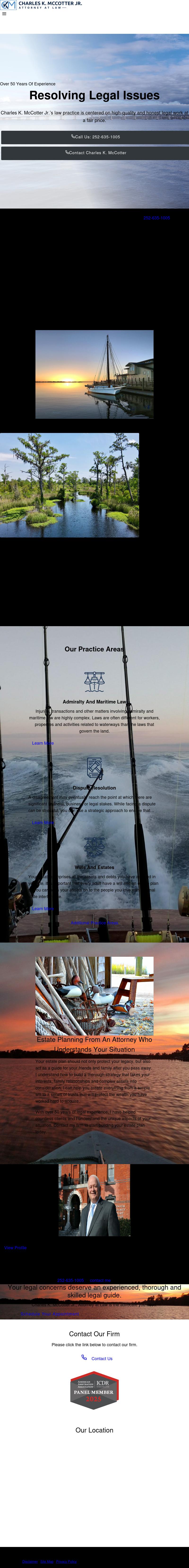 Charles K. McCotter Jr., Attornet at Law - New Bern NC Lawyers
