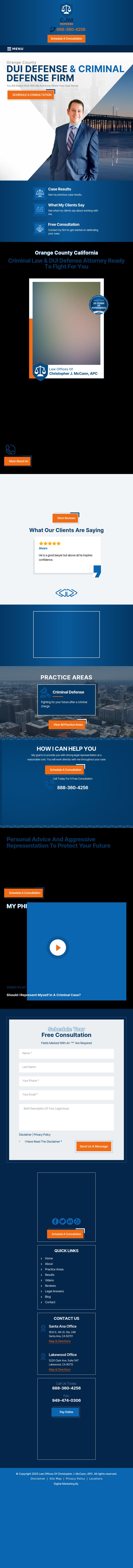 Law Offices of Christopher J. McCann - Santa Ana CA Lawyers