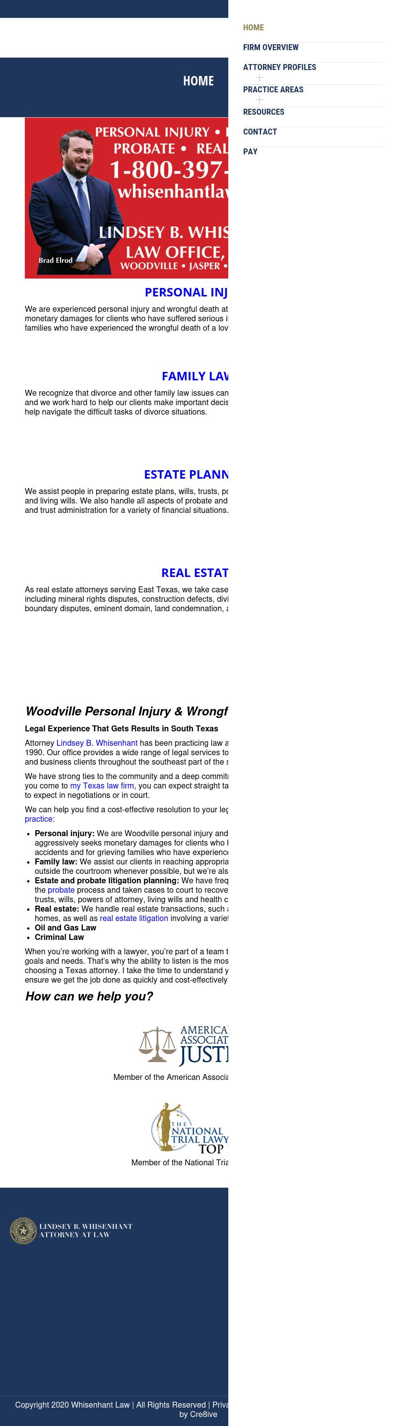 Lindsey B. Whisenhant, Attorney At Law - Woodville TX Lawyers