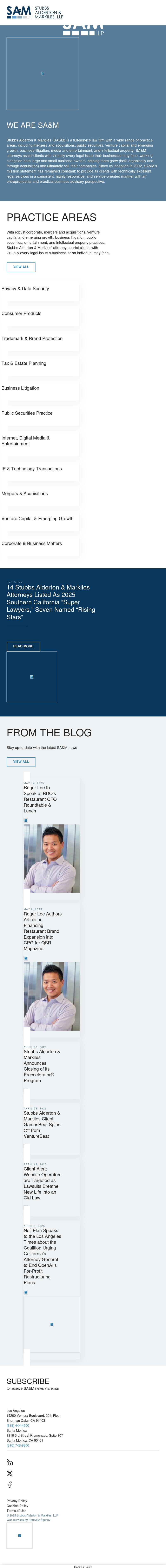 Stubbs Alderton & Markiles, LLP - Sherman Oaks CA Lawyers
