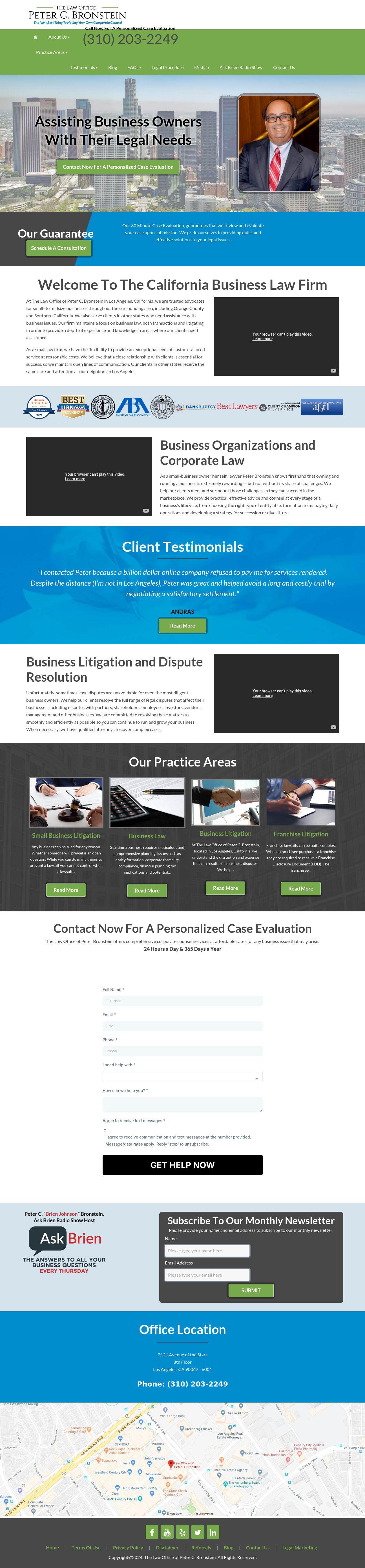 The Law Office of Peter C. Bronstein - Los Angeles CA Lawyers