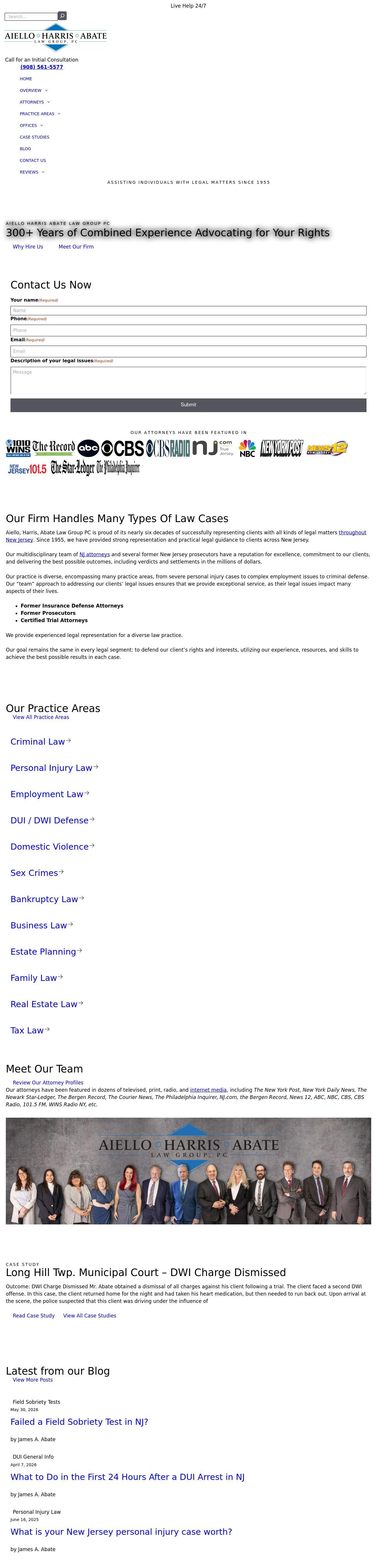 Aiello, Harris, Marth, Tunnero, Pastor & Schiffman, PC Attorneys At Law - Union NJ Lawyers