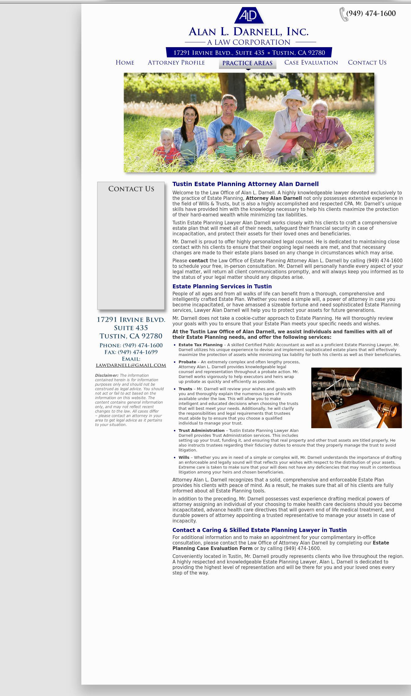 Alan L. Darnell, Inc., A Law Corporation - Tustin CA Lawyers