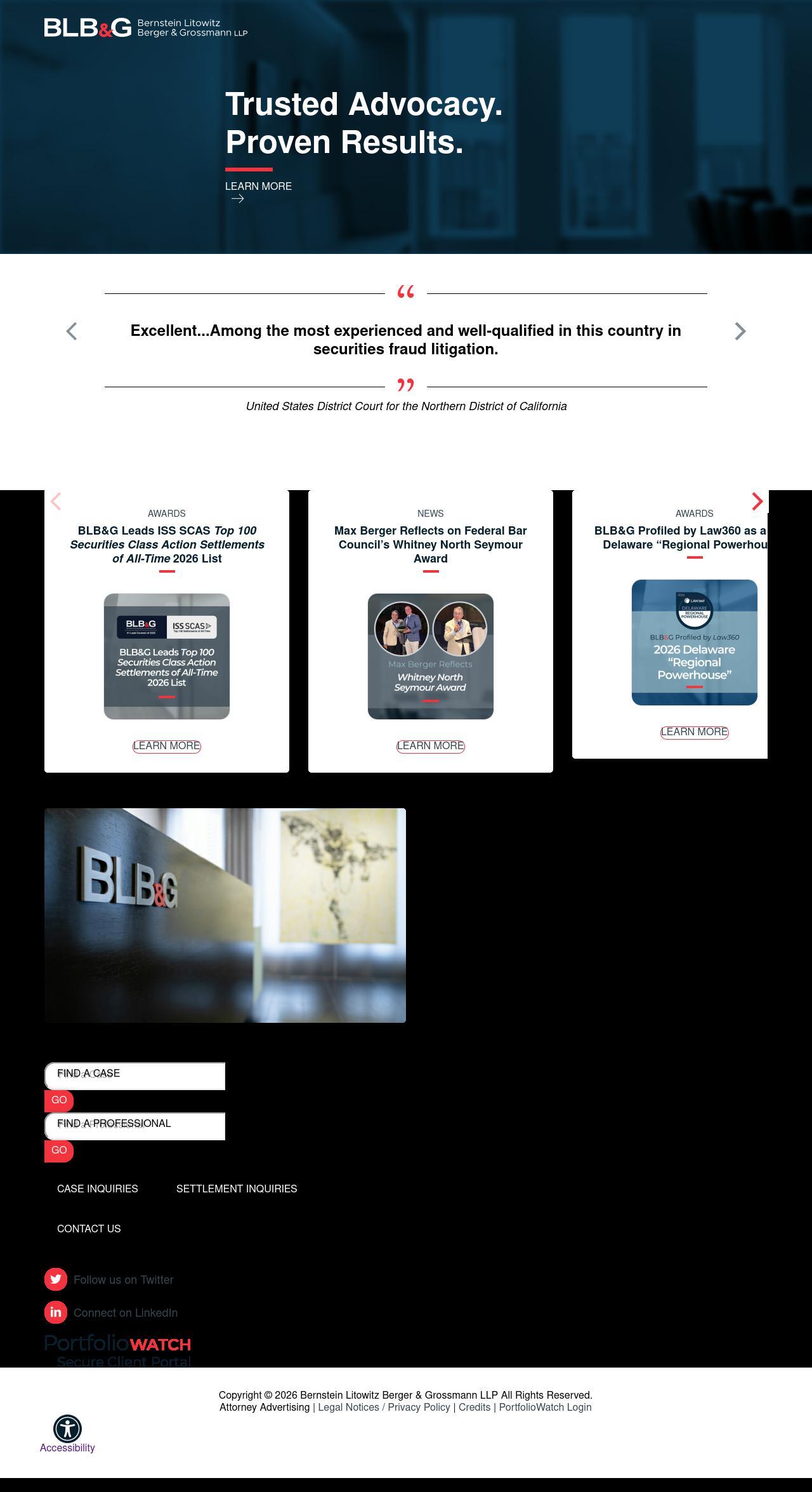 Bernstein Litowitz Berger & Grossmann LLP - San Diego CA Lawyers