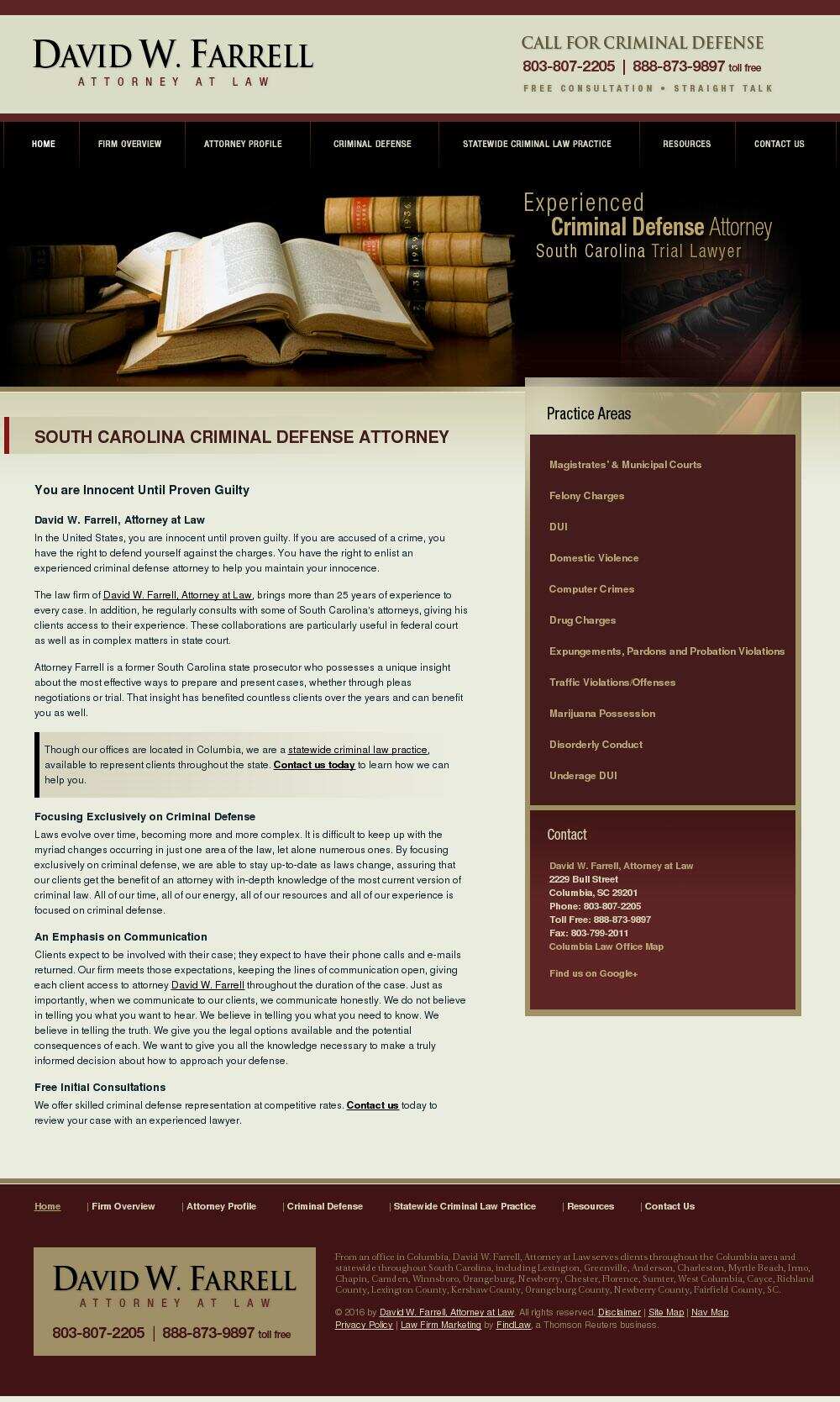 David W. Farrell, Attorney at Law - Columbia SC Lawyers