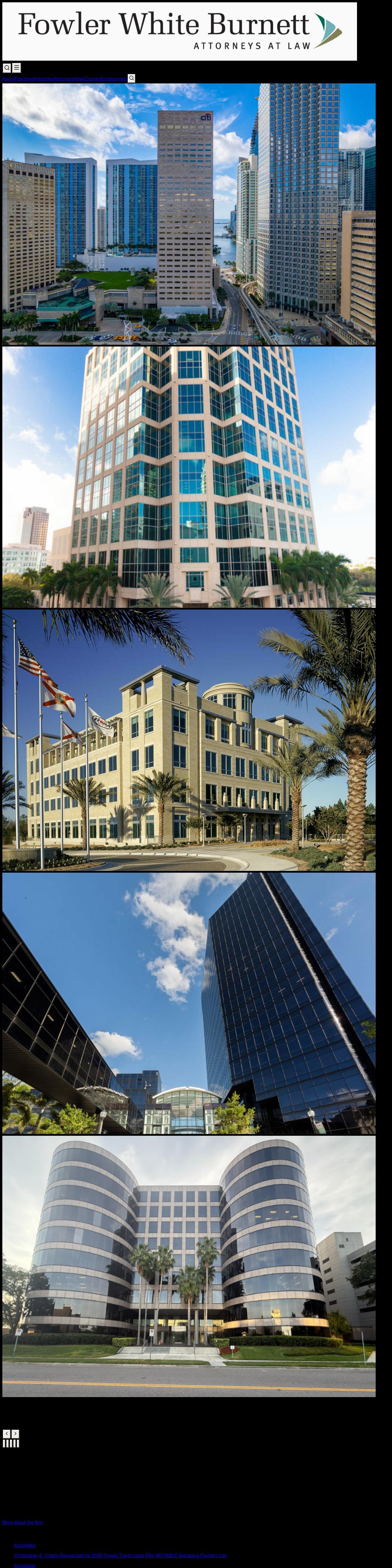 Fowler White Burnett P.A. - West Palm Beach FL Lawyers