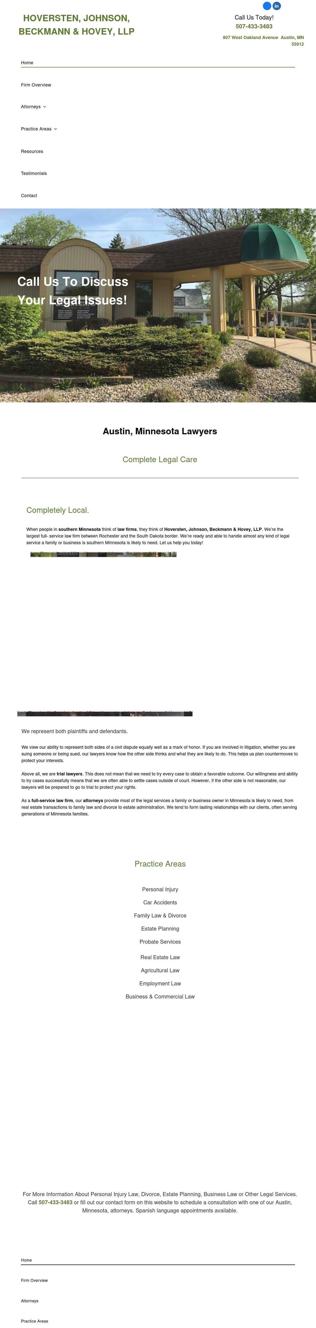Hoversten, Johnson, Beckmann & Hovey, LLP - Adams MN Lawyers