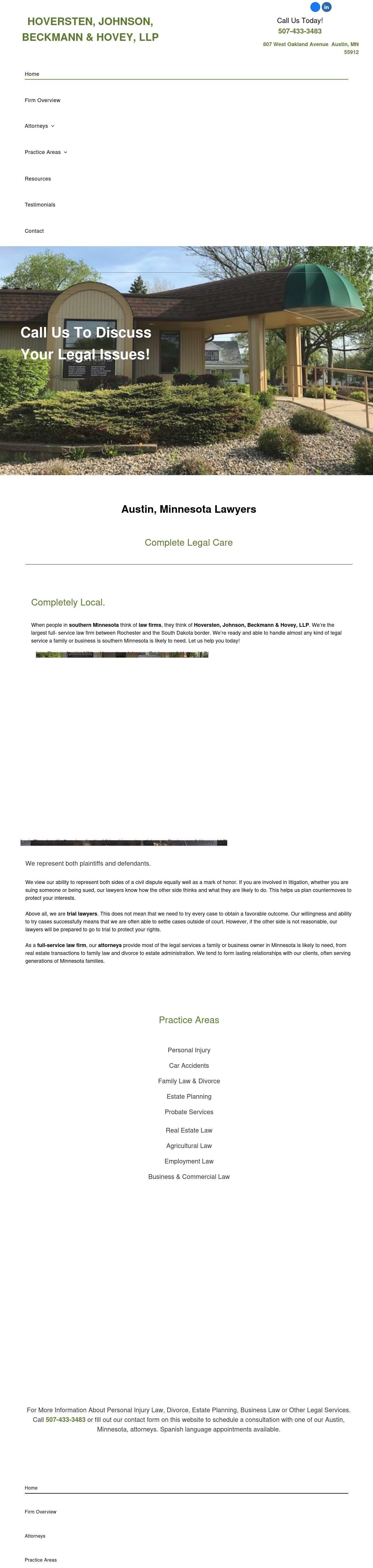 Hoversten, Johnson, Beckmann & Hovey, LLP - Austin MN Lawyers