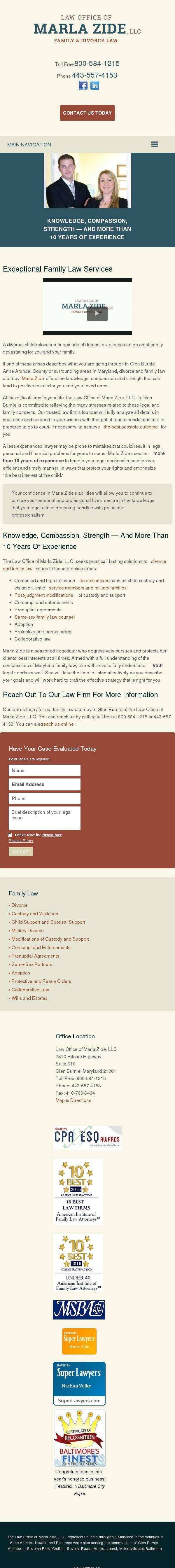 Law Office of Marla Zide, LLC - Glen Burnie MD Lawyers