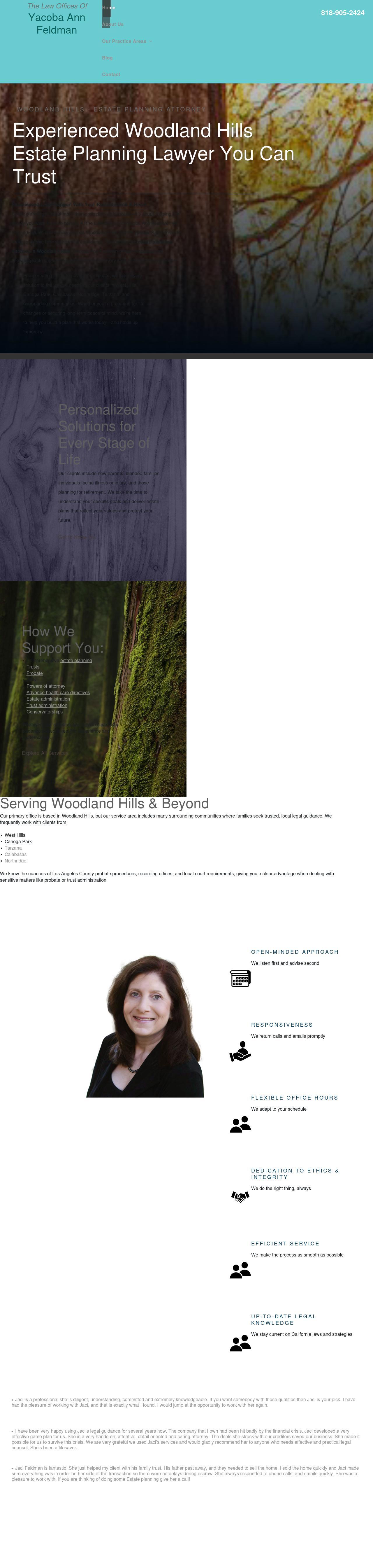 Law Offices of Yacoba Ann Feldman - Woodland Hills CA Lawyers