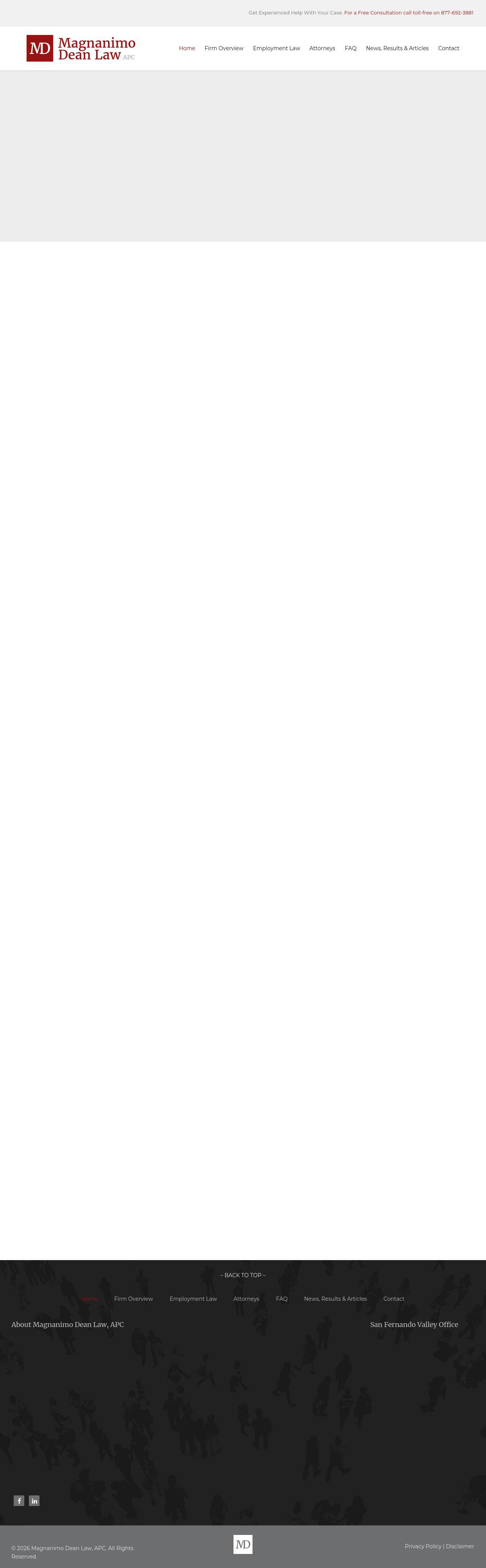 Magnanimo & Dean, LLP - Los Angeles CA Lawyers