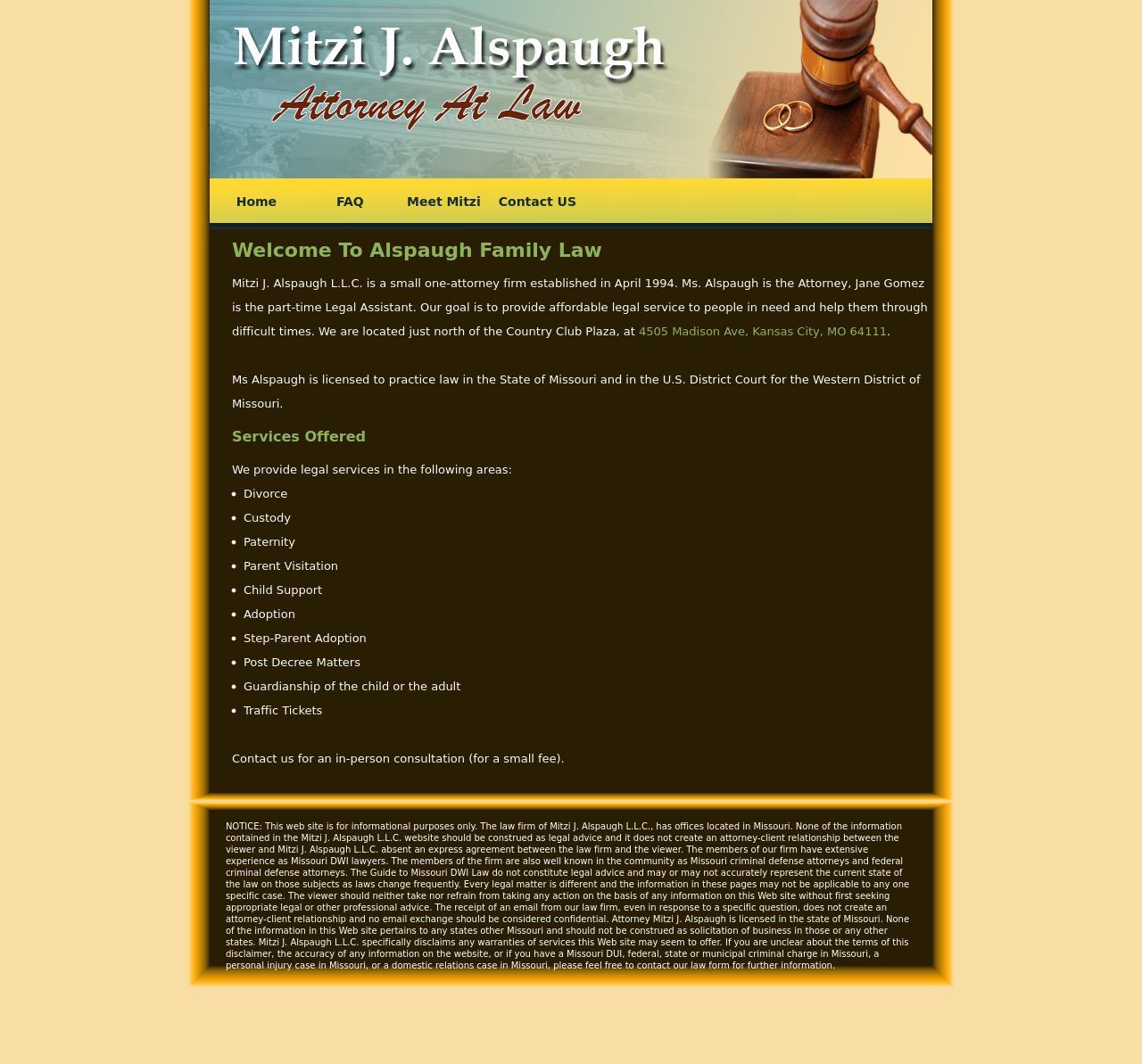 Mitzi J. Alspaugh Attorney at Law - Kansas City MO Lawyers