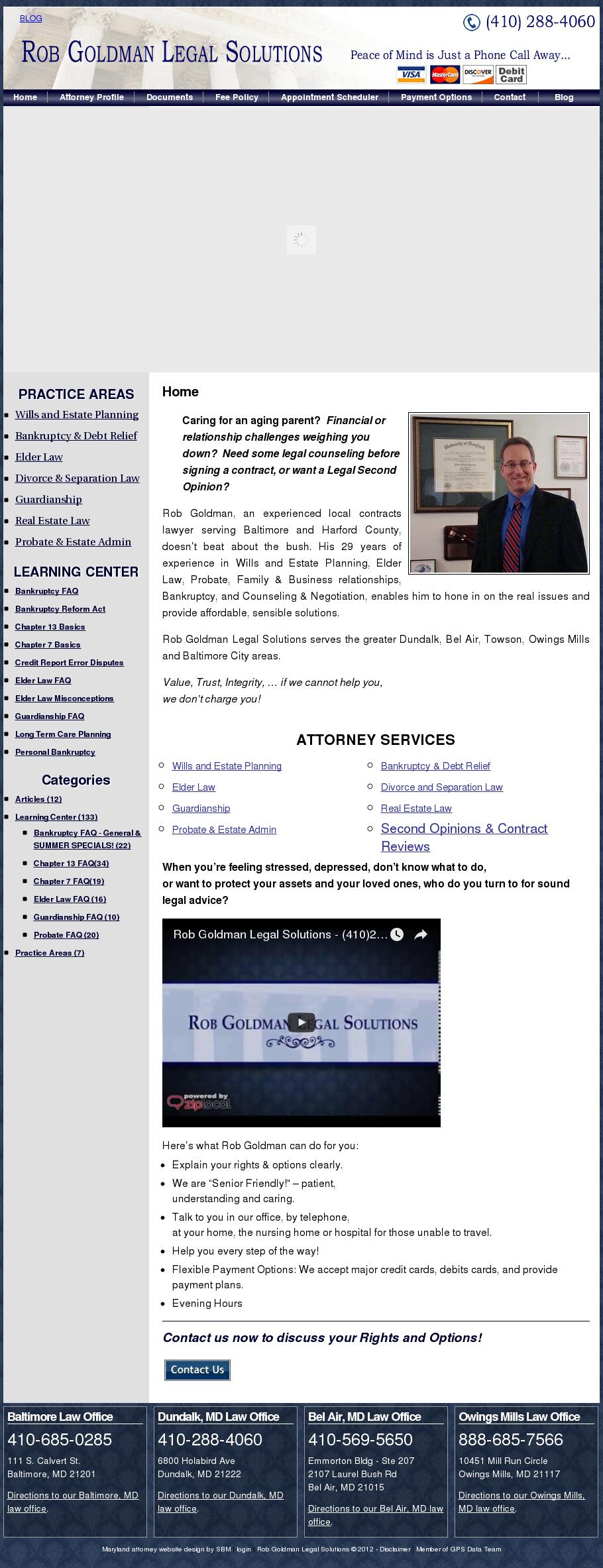 Rob Goldman Legal Solutions A Professional Law Firm - Owings Mills MD Lawyers
