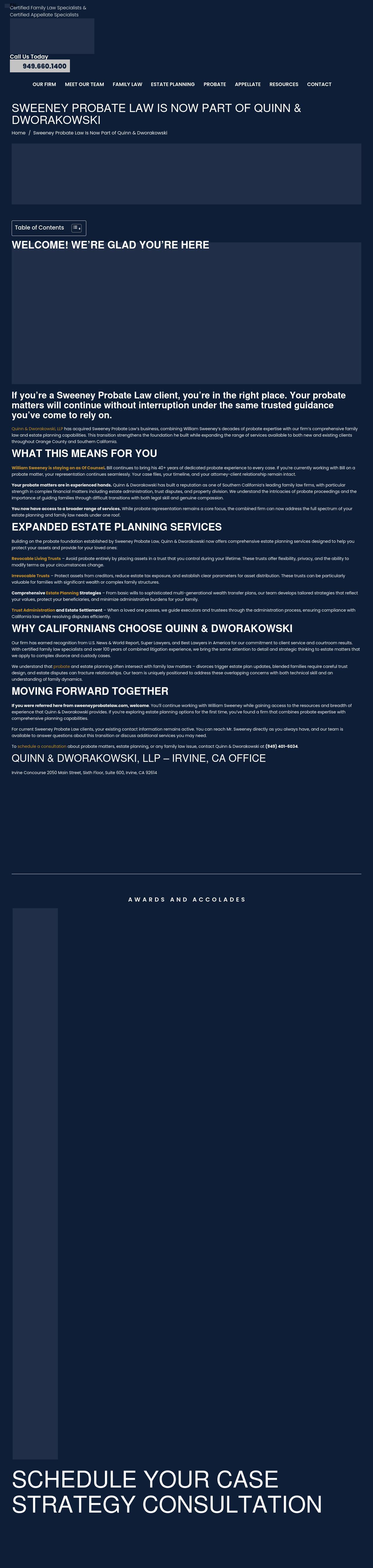 Sweeney Probate Law - Orange CA Lawyers