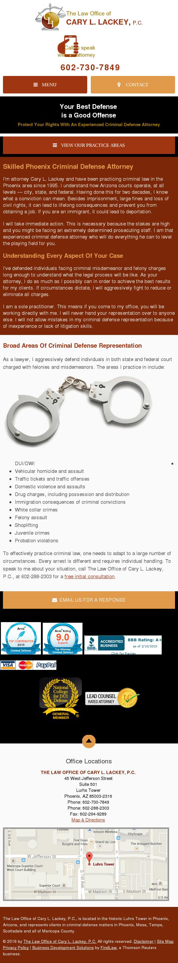The Law Office of Cary L. Lackey, P.C. - Phoenix AZ Lawyers