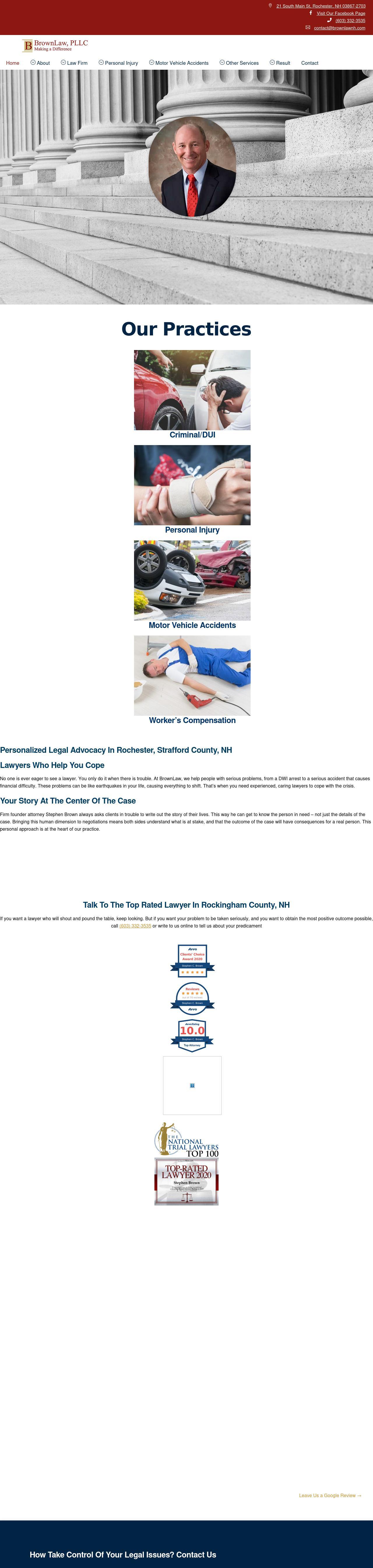 The Law Offices of Stephen C. Brown & Associates - Rochester NH Lawyers