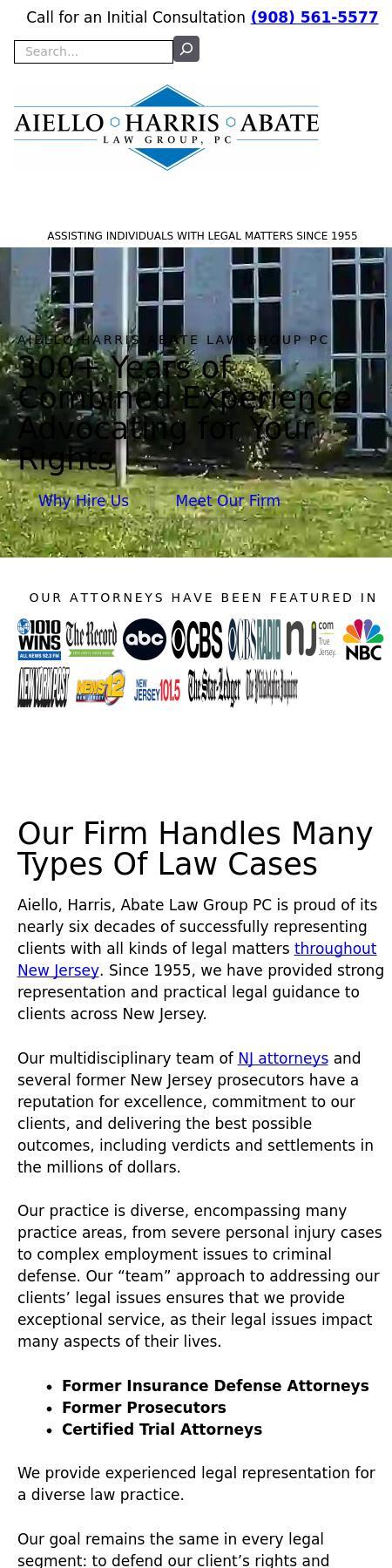 Aiello, Harris, Marth, Tunnero, Pastor & Schiffman, PC Attorneys At Law - Union NJ Lawyers