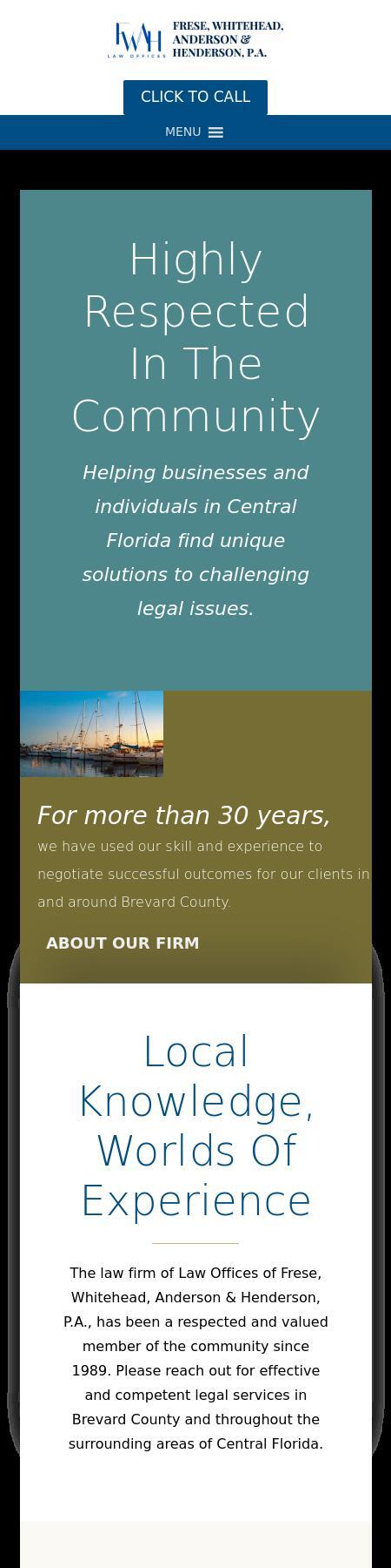 Frese, Hansen, Anderson, Anderson, Heuston & Whitehead, P.A. - Melbourne FL Lawyers