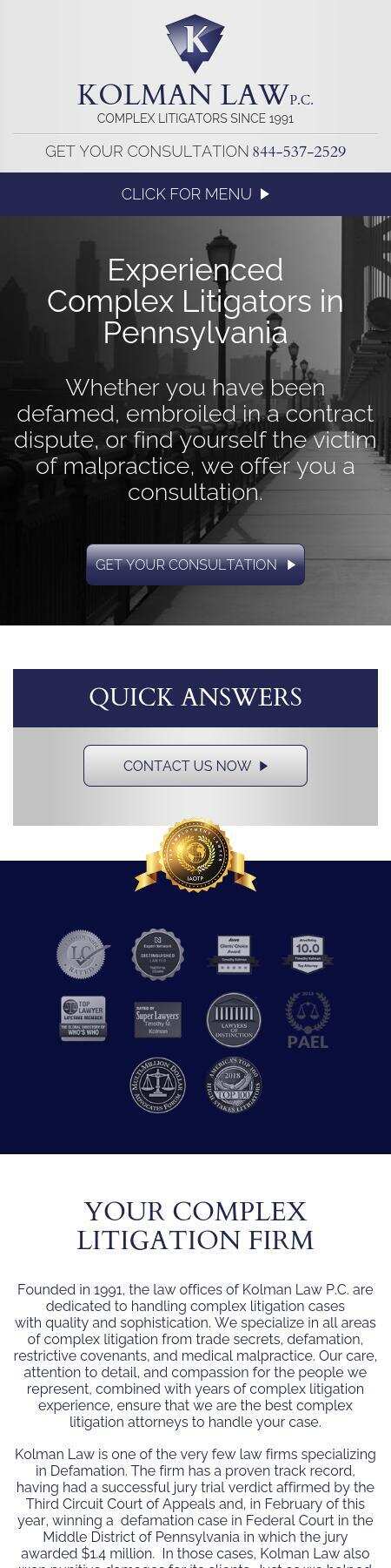 Kolman Ely, P. C. - Erie PA Lawyers