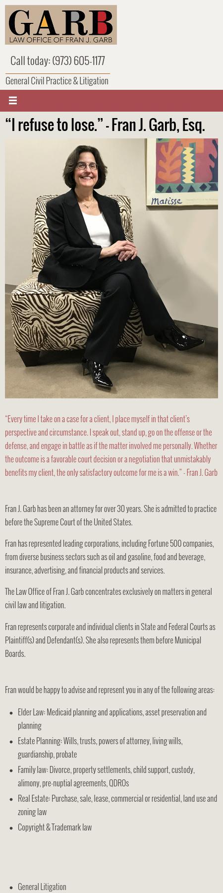 Law Office of Fran J. Garb - Morristown NJ Lawyers
