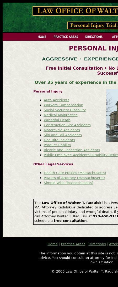Law Office of Walter T. Radulski - Lowell MA Lawyers