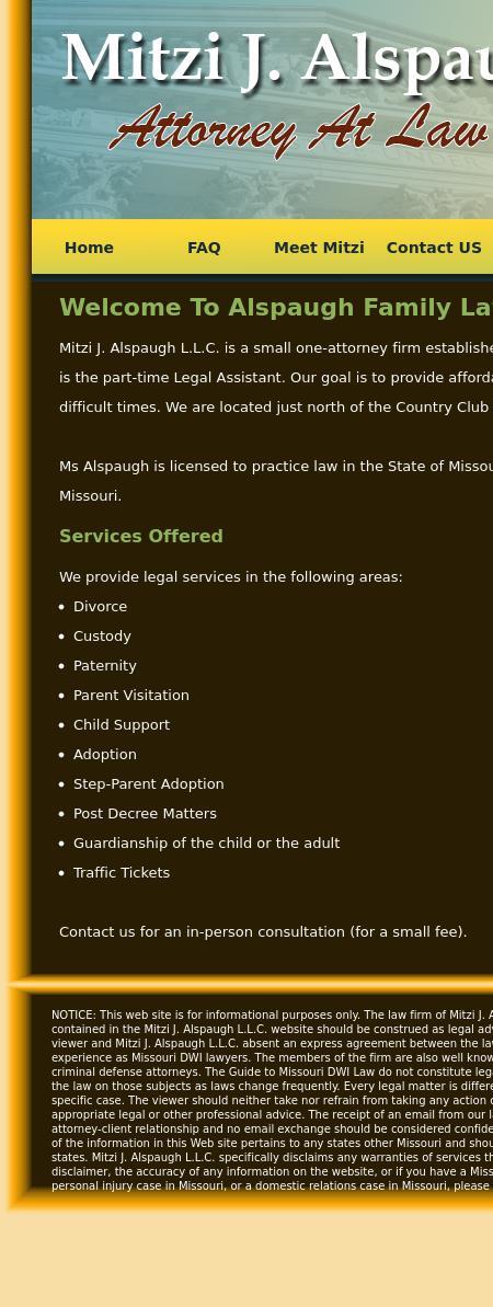 Mitzi J. Alspaugh Attorney at Law - Kansas City MO Lawyers