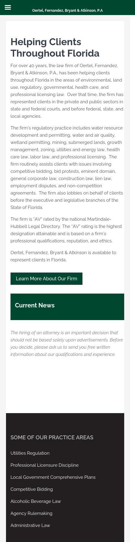 Oertel, Fernandez, Bryant & Atkinson, P.A. - Tallahassee FL Lawyers