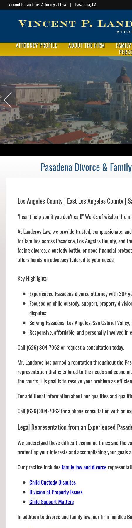 Vincent P. Landeros, Attorney at Law - Cerritos CA Lawyers