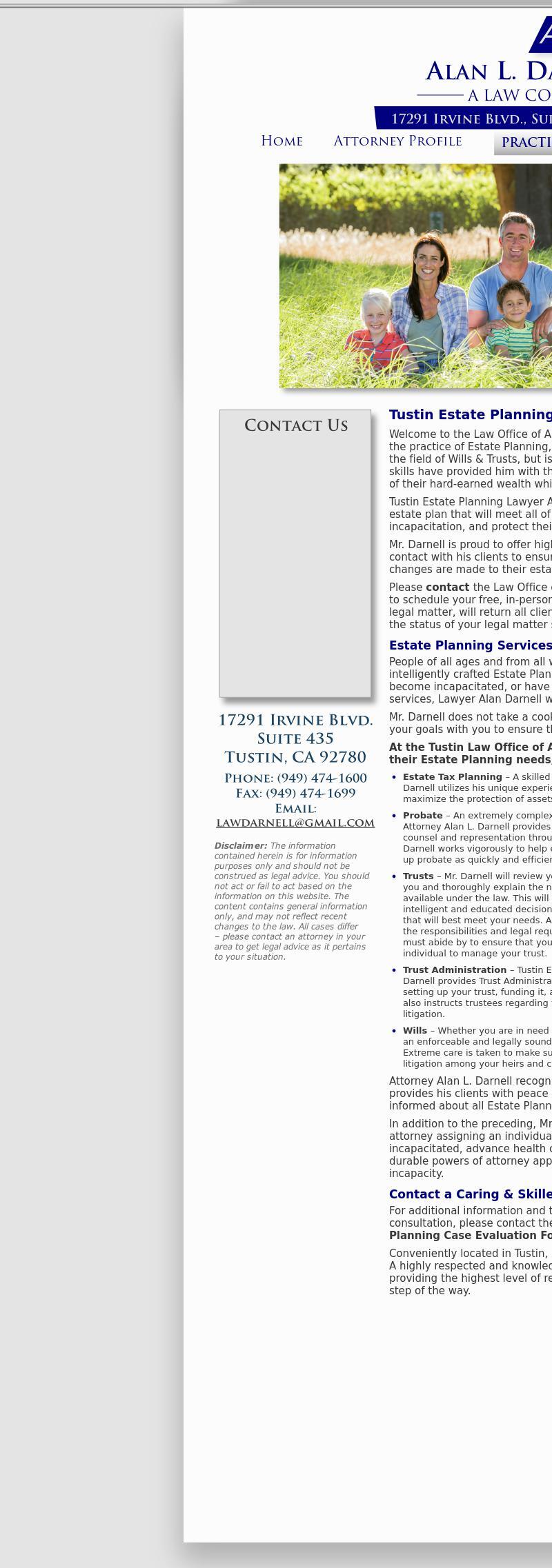 Alan L. Darnell, Inc., A Law Corporation - Tustin CA Lawyers