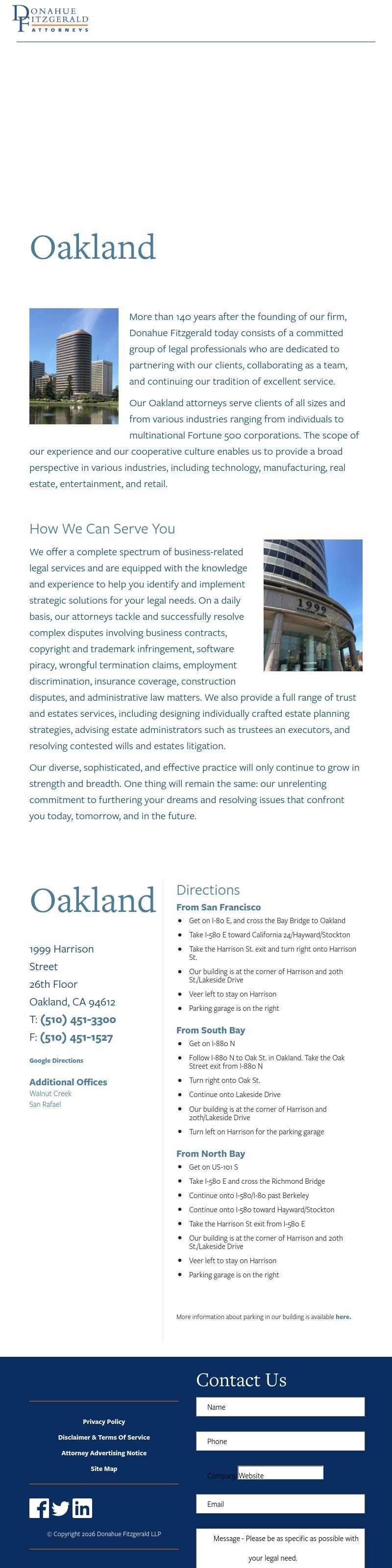 Donahue Fitzgerald of Oakland - Oakland CA Lawyers