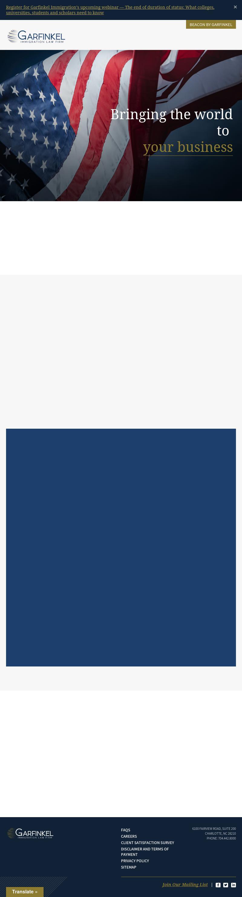 Garfinkel Immigration Law Firm - Charlotte NC Lawyers