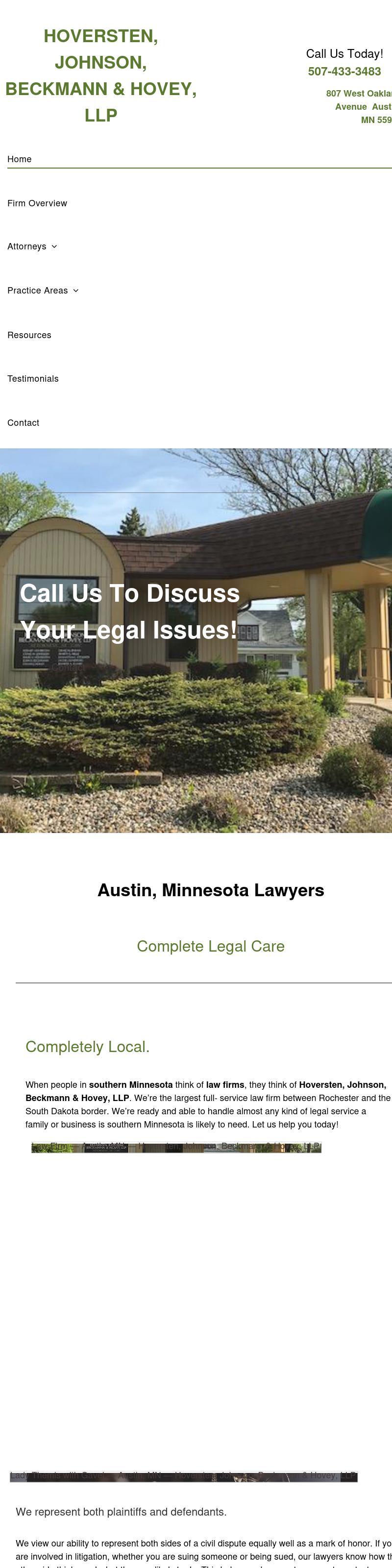 Hoversten, Johnson, Beckmann & Hovey, LLP - Austin MN Lawyers