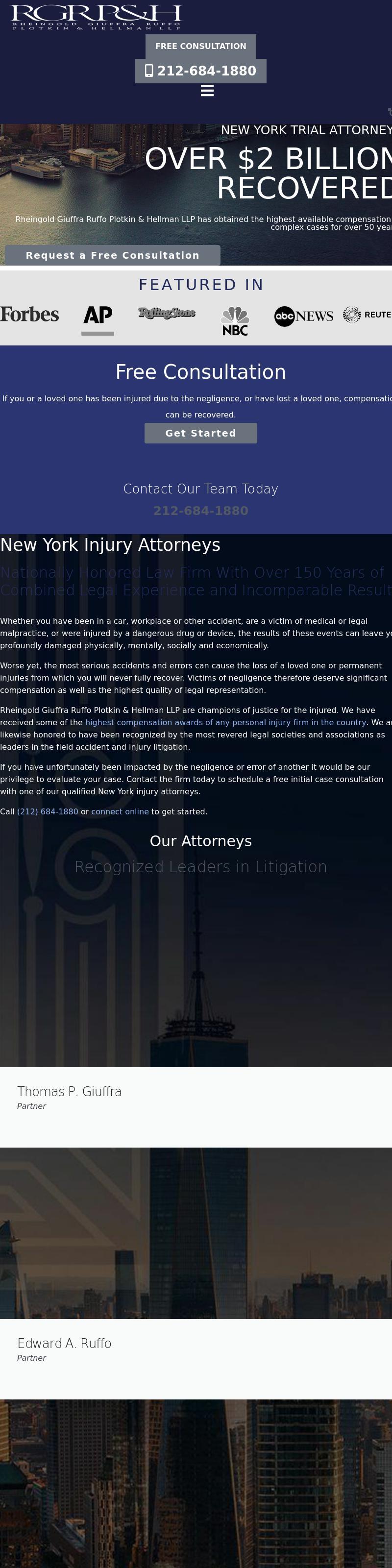 Rheingold, Giuffra, Ruffo & Plotkin LLP - New York NY Lawyers