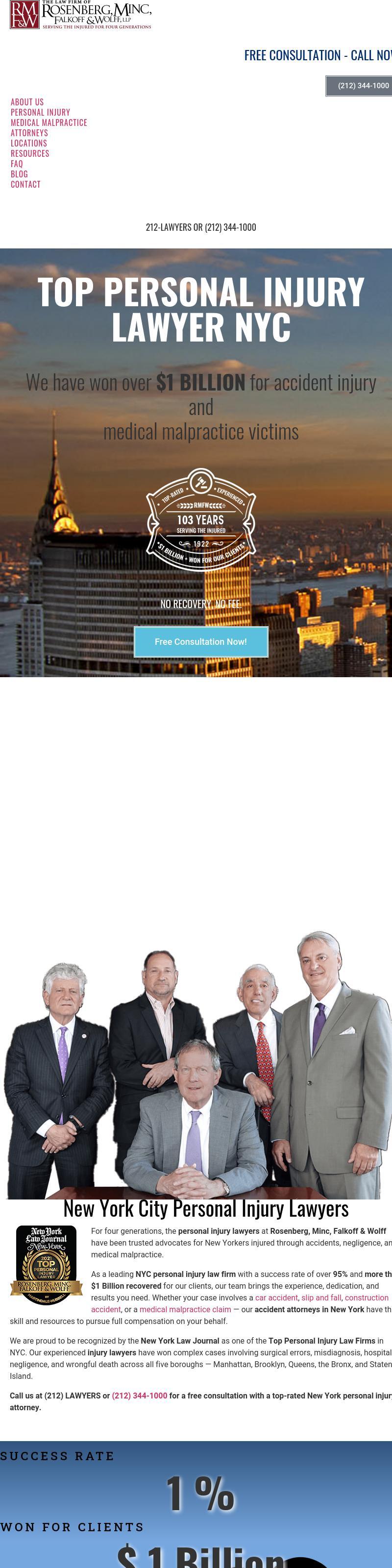Rosenberg, Minc, Falkoff & Wolff, LLP - New York NY Lawyers