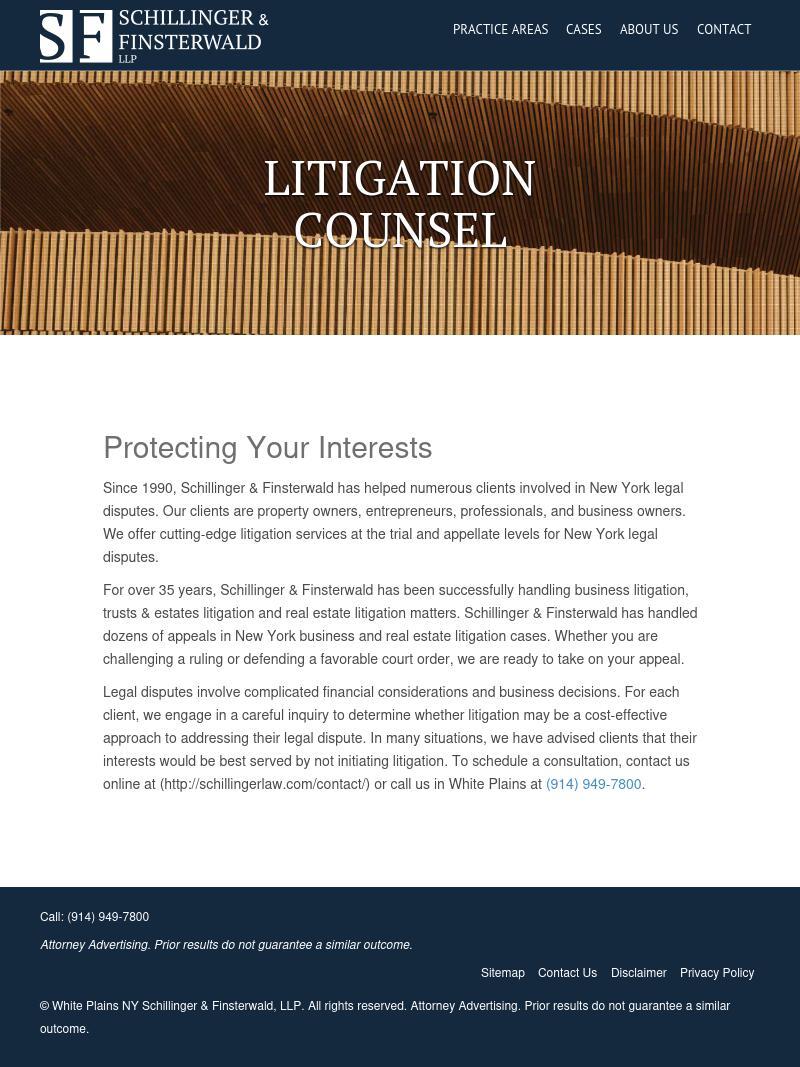 Schillinger & Finsterwald, LLP - White Plains NY Lawyers